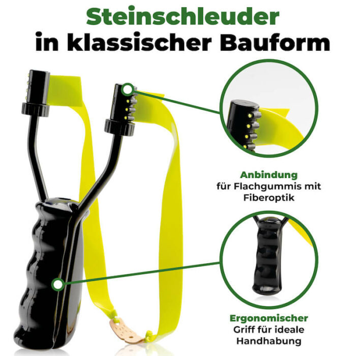 Premium Steinschleuder in klassischer Bauform